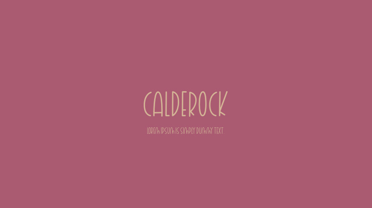 Calderock Font