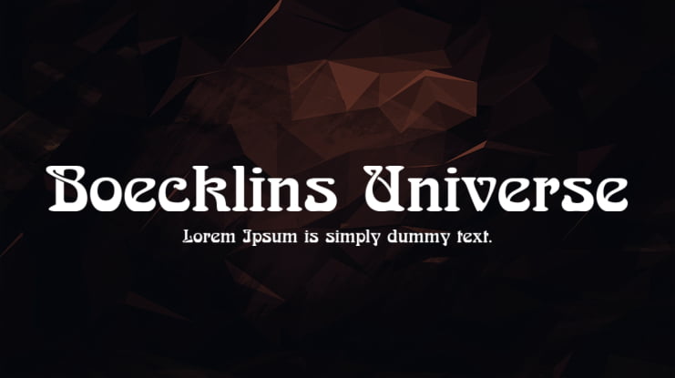 Boecklins Universe Font