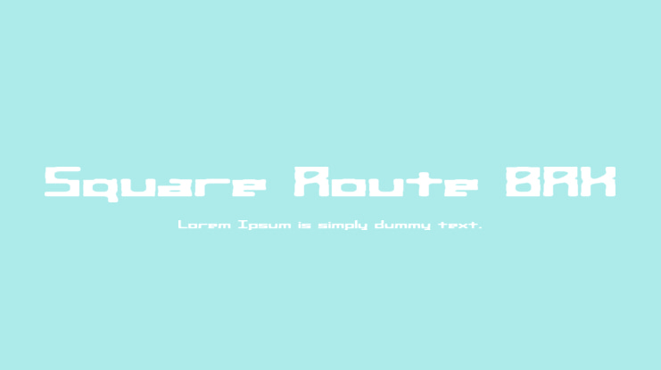 Square Route BRK Font