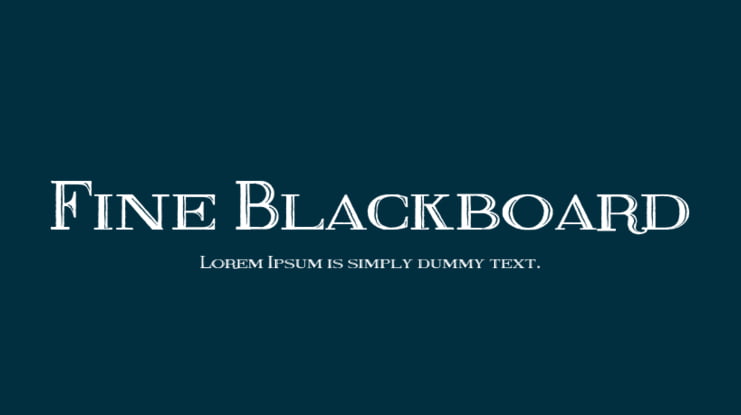 Fine Blackboard Font
