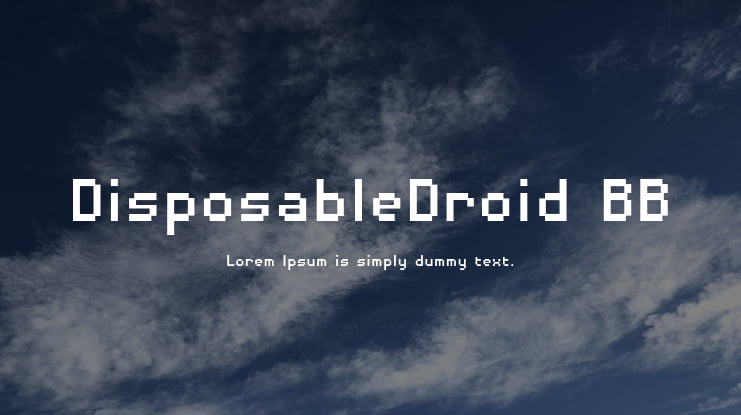 DisposableDroid BB Font Family