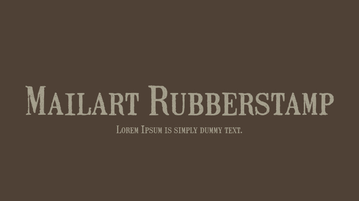 Mailart Rubberstamp Font