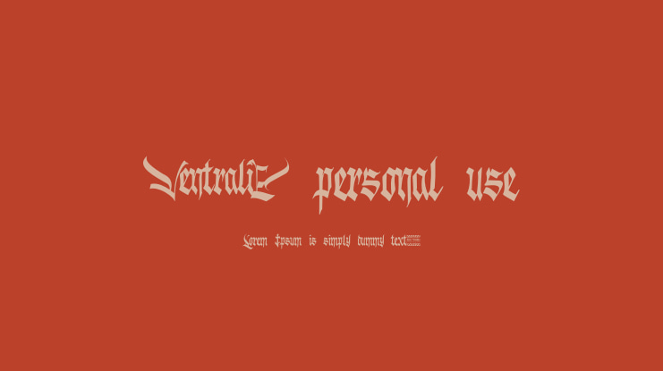 Ventralie personal use Font