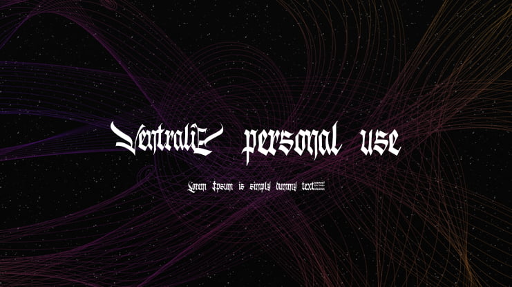 Ventralie personal use Font