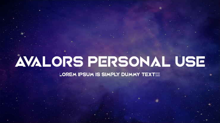 Avalors Personal Use Font