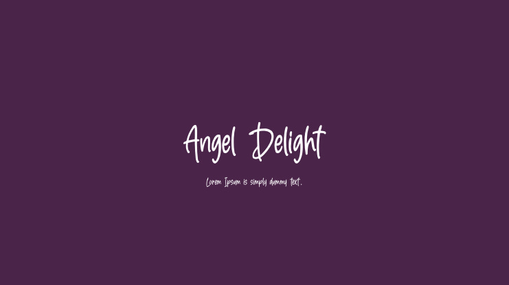 Angel Delight Font