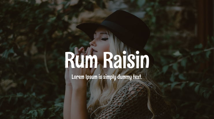 Rum Raisin Font