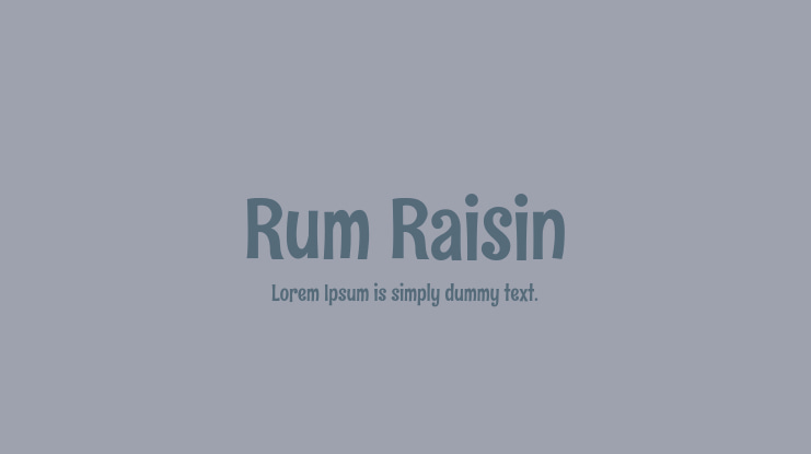 Rum Raisin Font