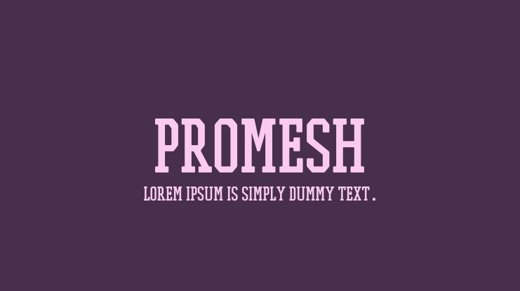 PROMESH Font Family