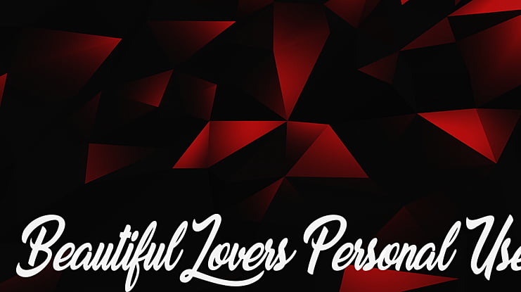 Beautiful Lovers Personal Use Font