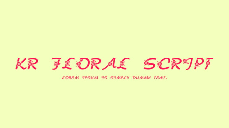 KR Floral Script Font