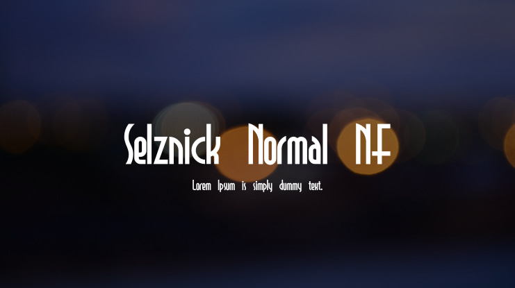 Selznick Normal NF Font Family