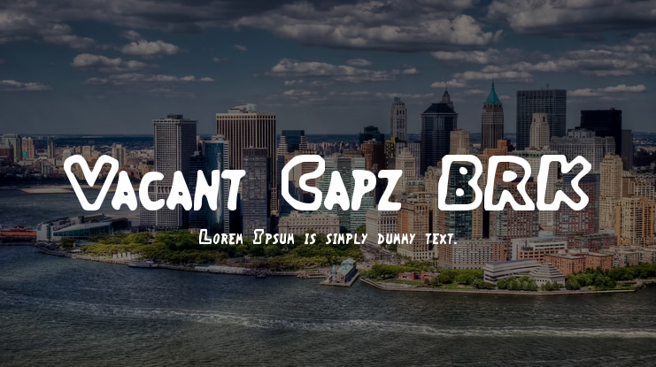 Vacant Capz BRK Font