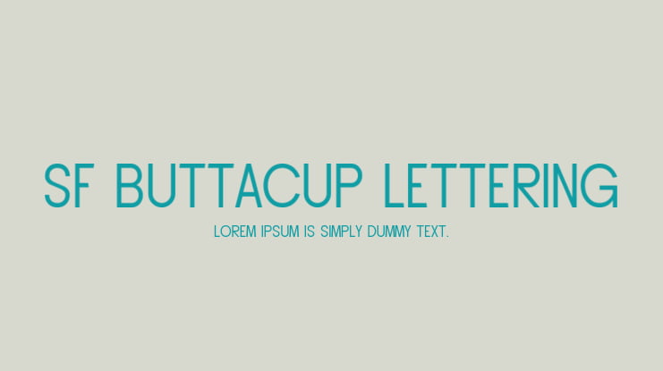 SF Buttacup Lettering Font Family