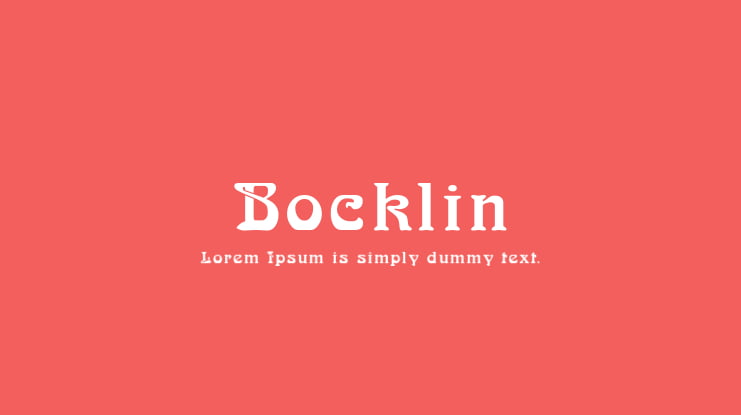 Bocklin Font