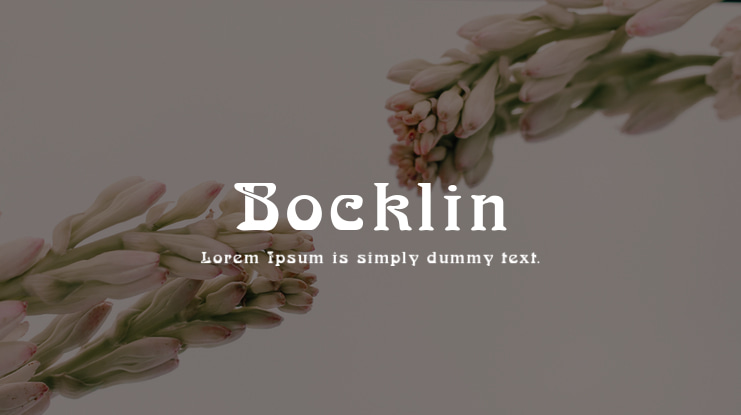 Bocklin Font