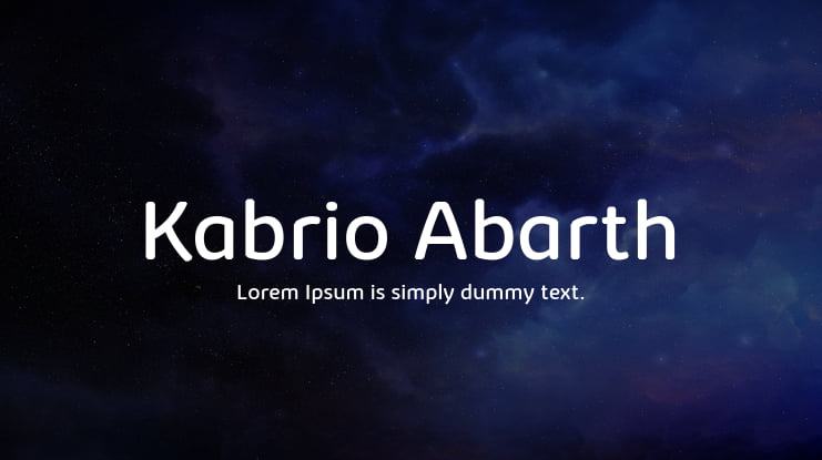 Kabrio Abarth Font Family