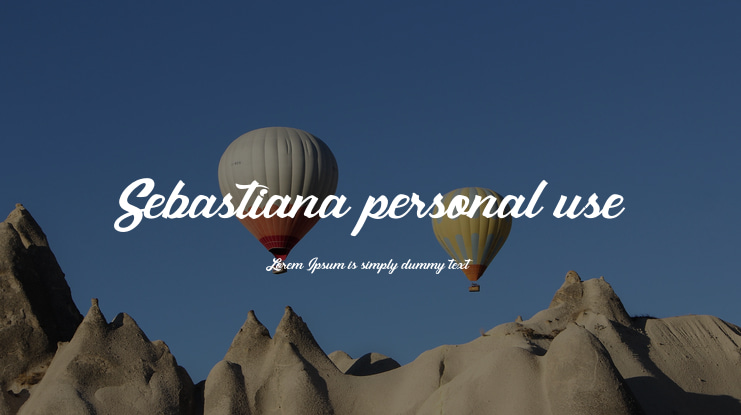Sebastiana personal use Font