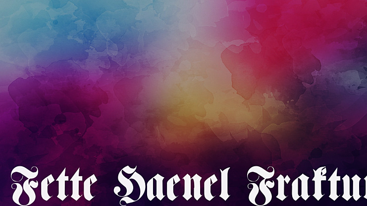 Fette Haenel Fraktur Font