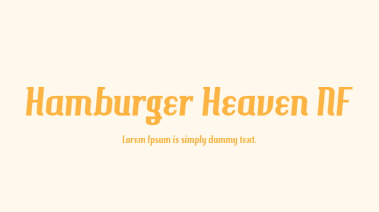 Hamburger Heaven NF Font