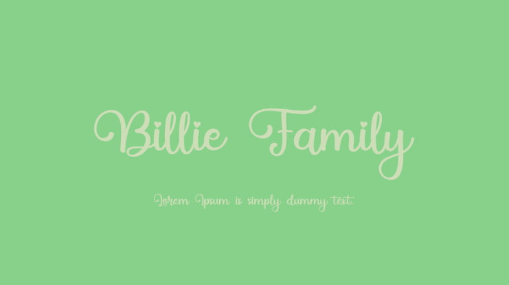 Billie Family Font