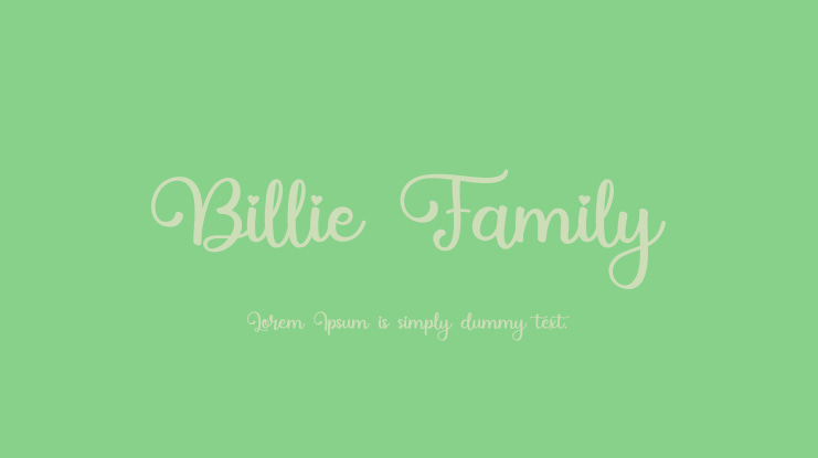 Billie Family Font