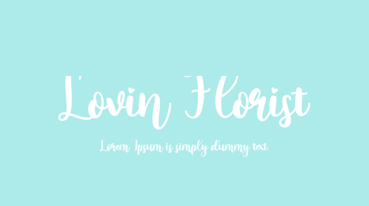 Lovin Florist Font