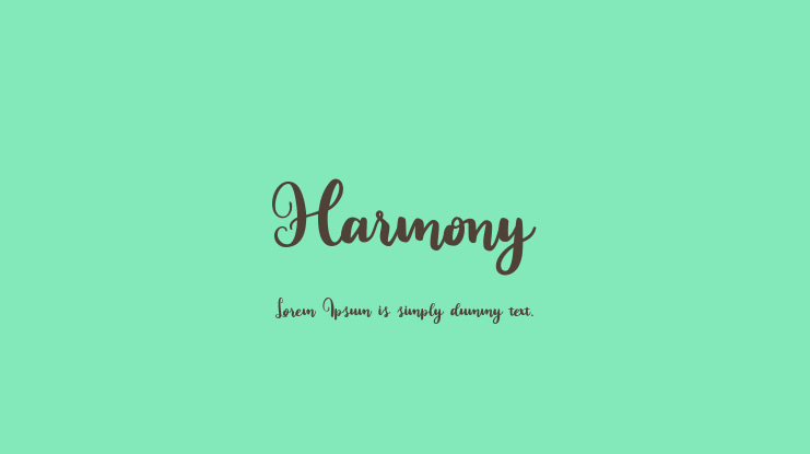 Harmony Font