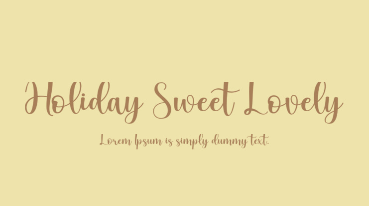 Holiday Sweet Lovely Font