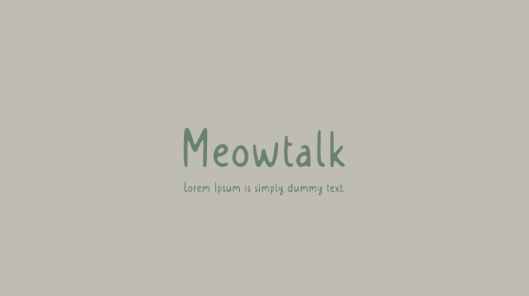 Meowtalk Font Family