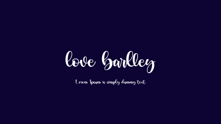 love barlley Font