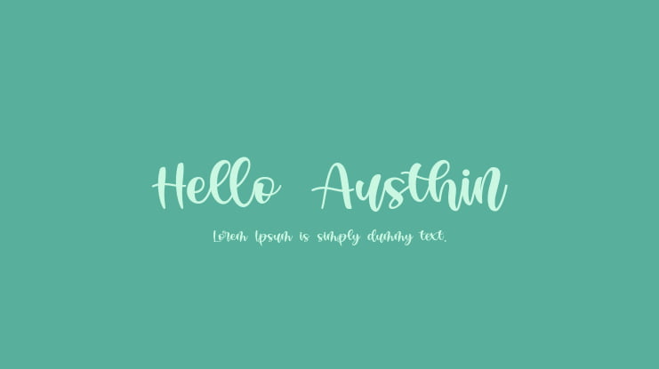 Hello Austhin Font