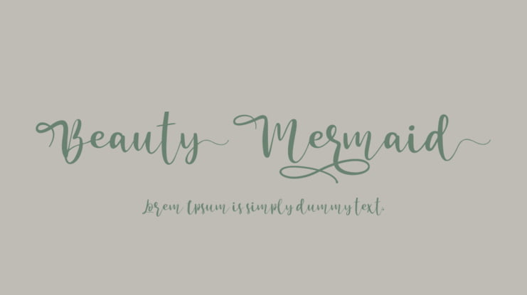 BeautyMermaid Font Family
