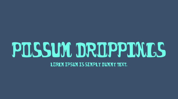 Possum Droppings Font