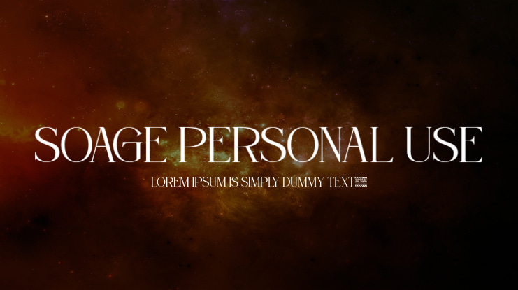 Soage Personal Use Font