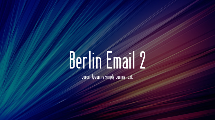 Berlin Email 2 Font Family