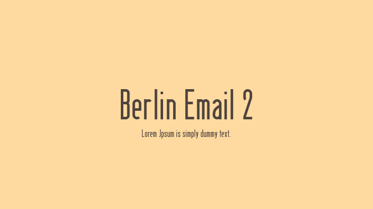 Berlin Email 2 Font Family