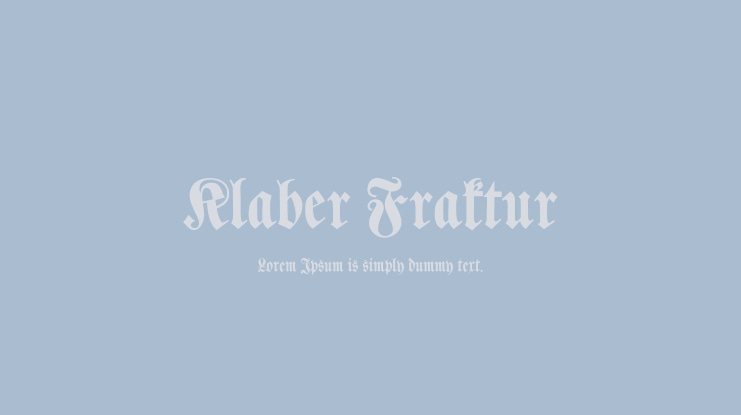Klaber Fraktur Font