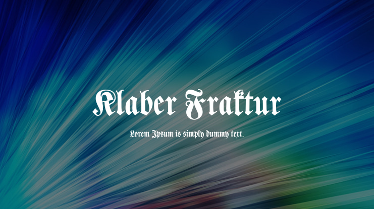 Klaber Fraktur Font
