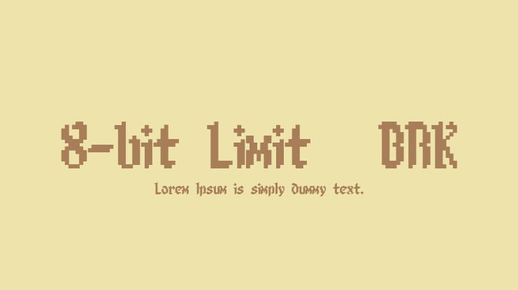 8-bit Limit (BRK) Font Family