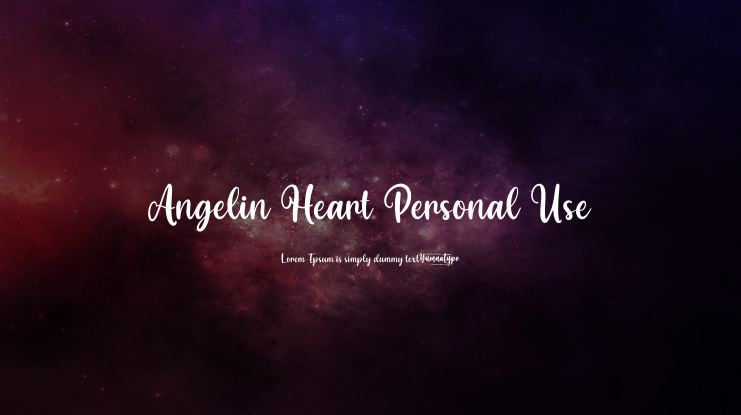 Angelin Heart Personal Use Font
