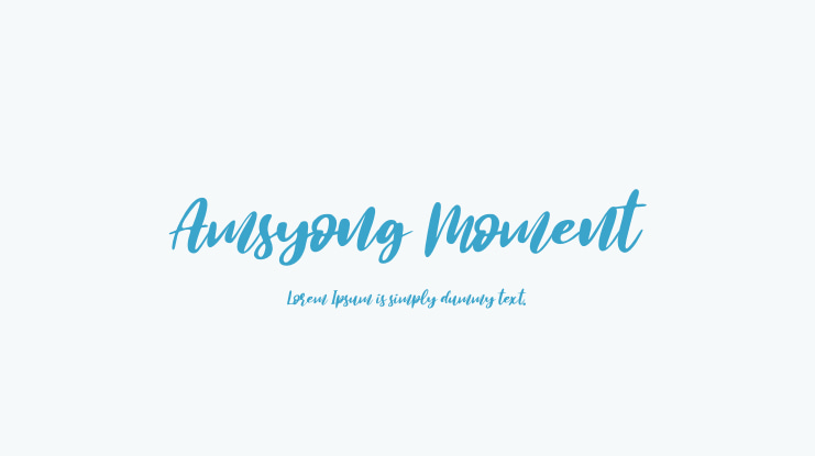 Amsyong Moment Font