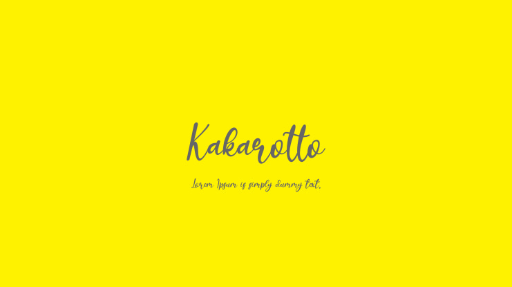 Kakarotto Font