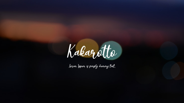 Kakarotto Font