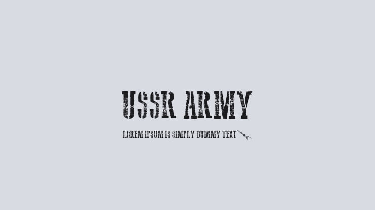 USSR Army Font