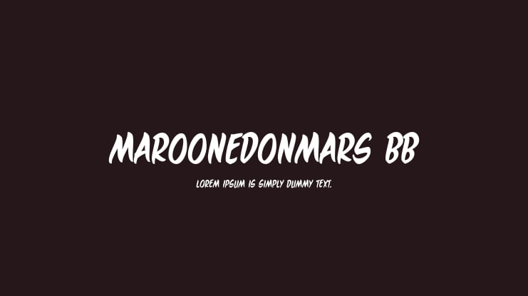 MaroonedOnMars BB Font