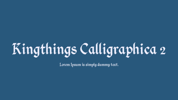 Kingthings Calligraphica 2 Font Family