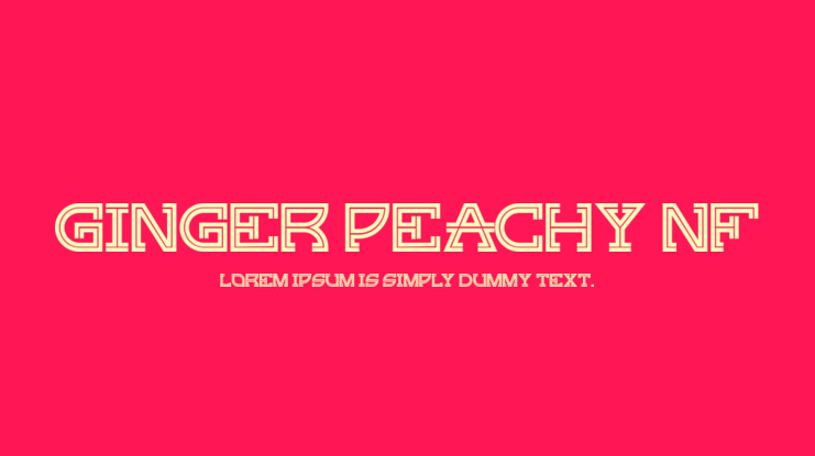 Ginger Peachy NF Font