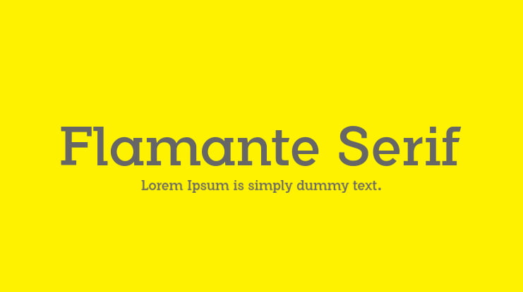Flamante Serif Font Family