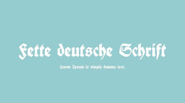 Fette deutsche Schrift Font